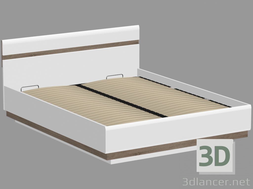 modello 3D Letto con telaio rialzato 160 (TIPO 94) - anteprima