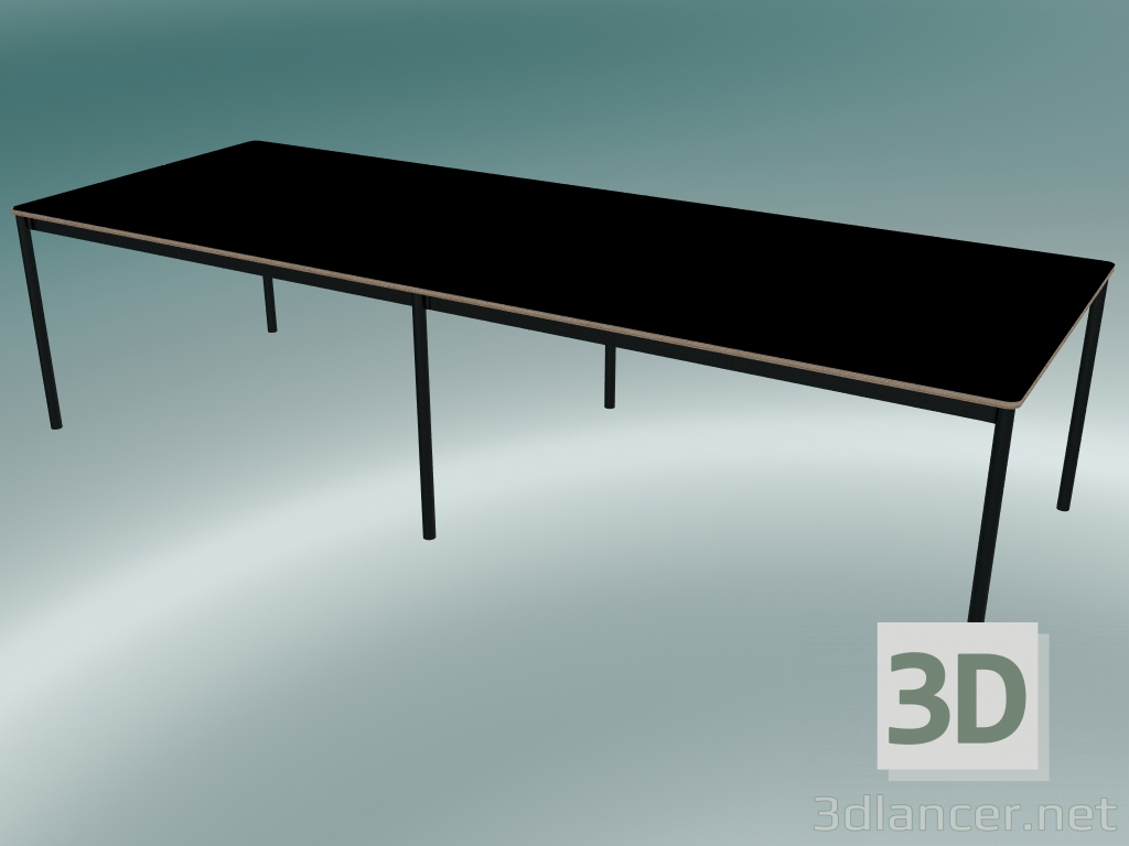 Modelo 3d Mesa retangular Base 300x110 cm (Preto, Contraplacado, Preto) - preview