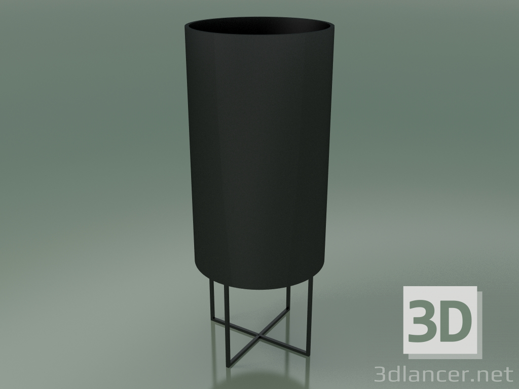 modello 3D Vaso per fiori PASSPARTOUT (H 100 cm, Antracite) - anteprima