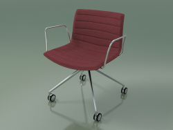 Silla 3126 (4 ruedas, con reposabrazos, LU1, con tapicería de tela extraíble)