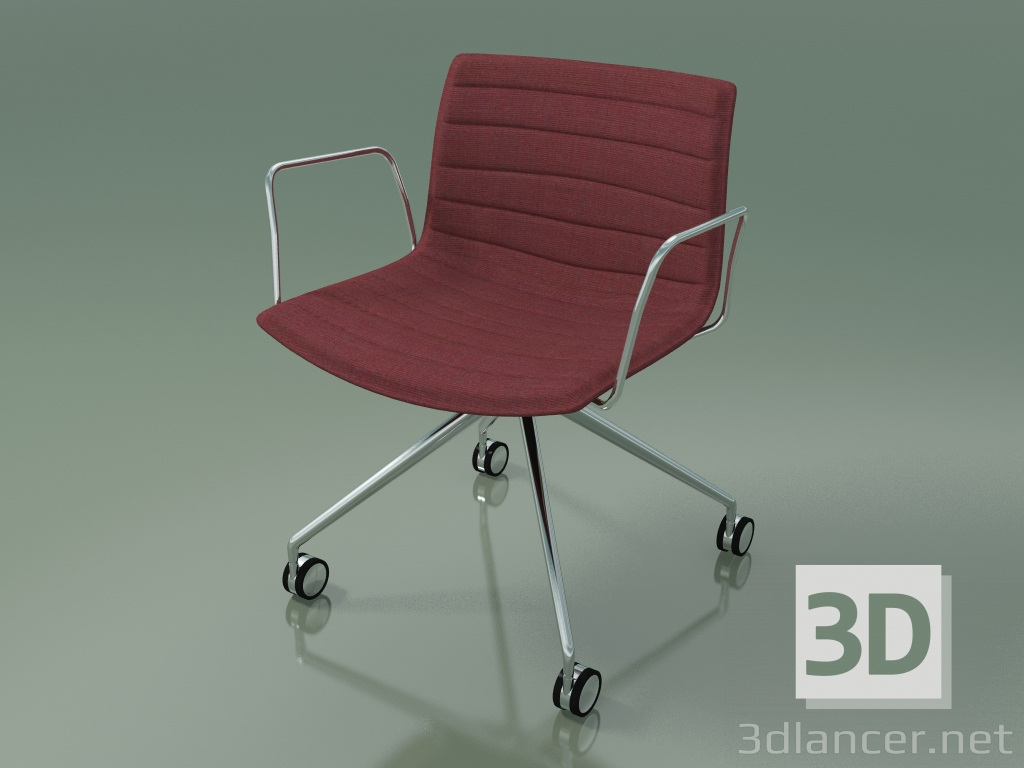 3d model Silla 3126 (4 ruedas, con reposabrazos, LU1, con tapicería de tela extraíble) - vista previa