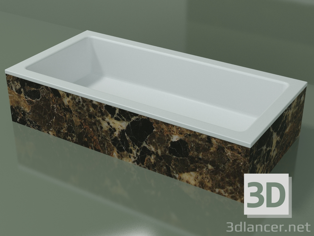 modello 3D Lavabo da appoggio (01R141101, Emperador M06, L 72, P 36, H 16 cm) - anteprima