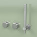 3d model Wall-mounted set of 2 hydro-progressive mixers with hand shower (16 68, AS) - preview