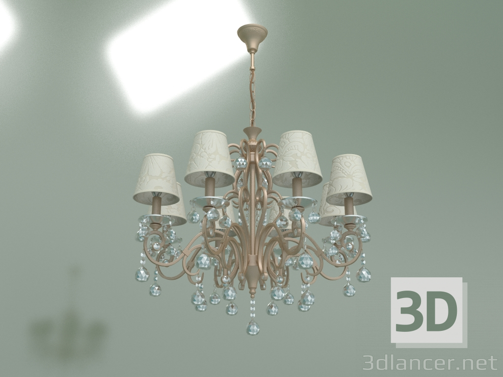 modello 3D Lampadario a sospensione 1448-8 (bronzo antico-Strotskis) - anteprima