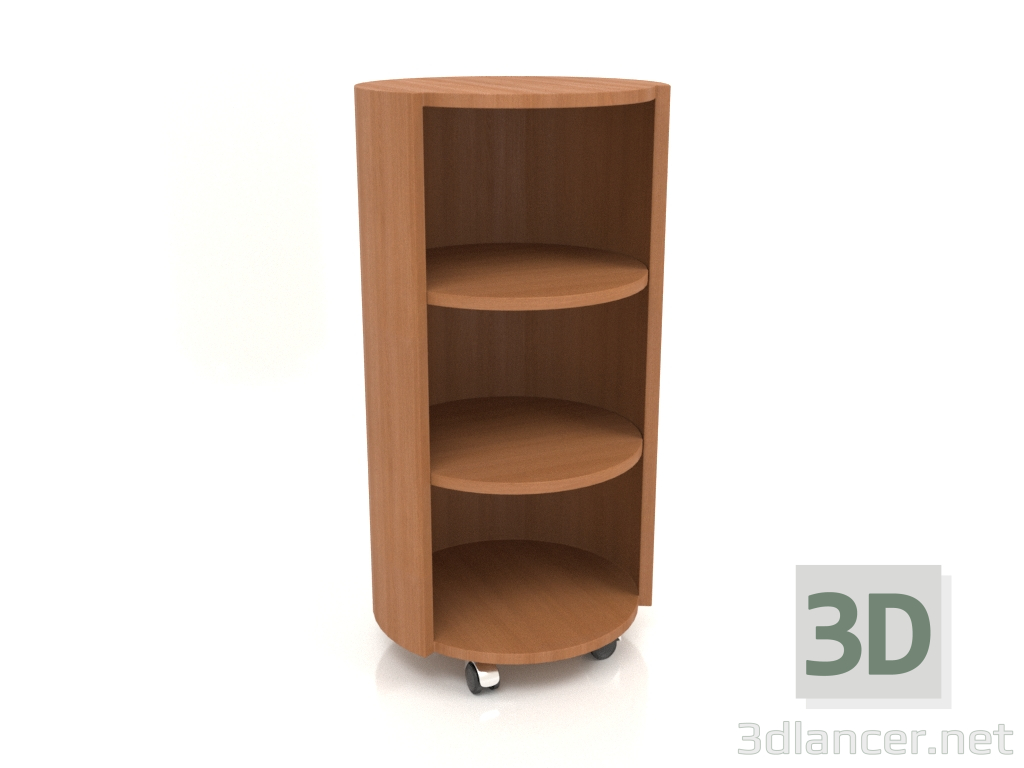 3d модель Стелаж на коліщатках TM 09 (D=503х981, wood red) – превью