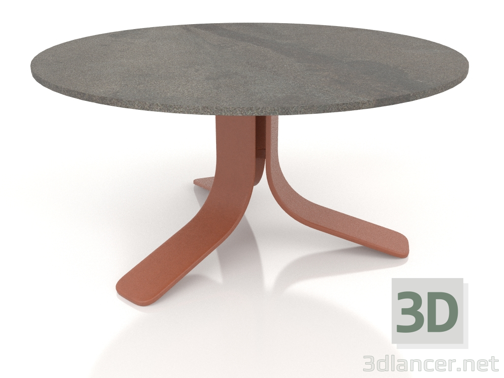 3d модель Стіл кавовий Ø80 (Terracotta, DEKTON Radium) – превью