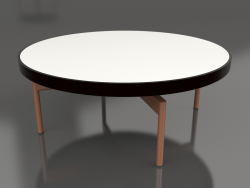 Table basse ronde Ø90x36 (Noir, DEKTON Zenith)