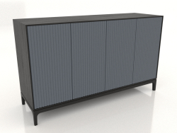 Mobile TV FARGO con facciate fresate 1600x500x950 mm (ardesia, rovere nero, opzione 4)