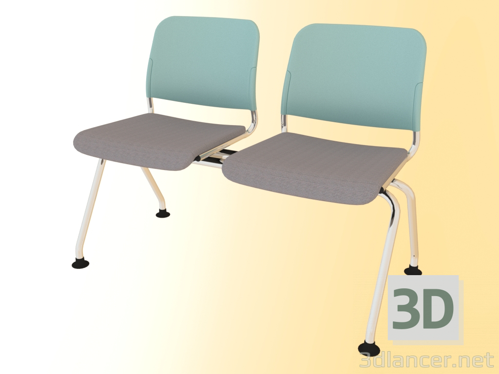 3d model Banco doble (502L2) - vista previa