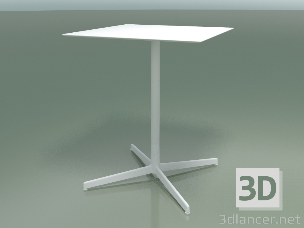 3D Modell Quadratischer Tisch 5548 (H 72,5 - 59 x 59 cm, Weiß, V12) - Vorschau