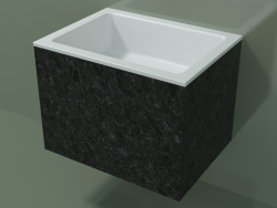 Lavabo de pared (02R122101, Nero Assoluto M03, L 48, P 36, H 36 cm)