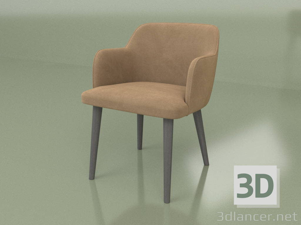 3d model Silla Santino (patas Negras) - vista previa