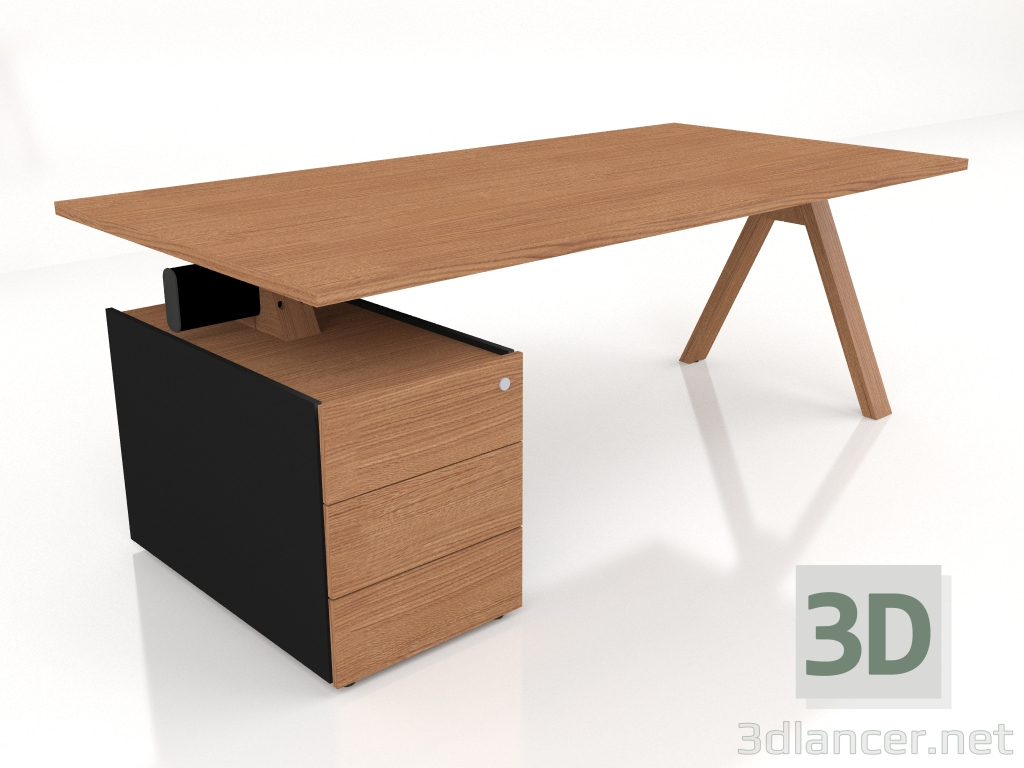 Modelo 3d Mesa de trabalho Viga Executive V08L (2000x1000) - preview