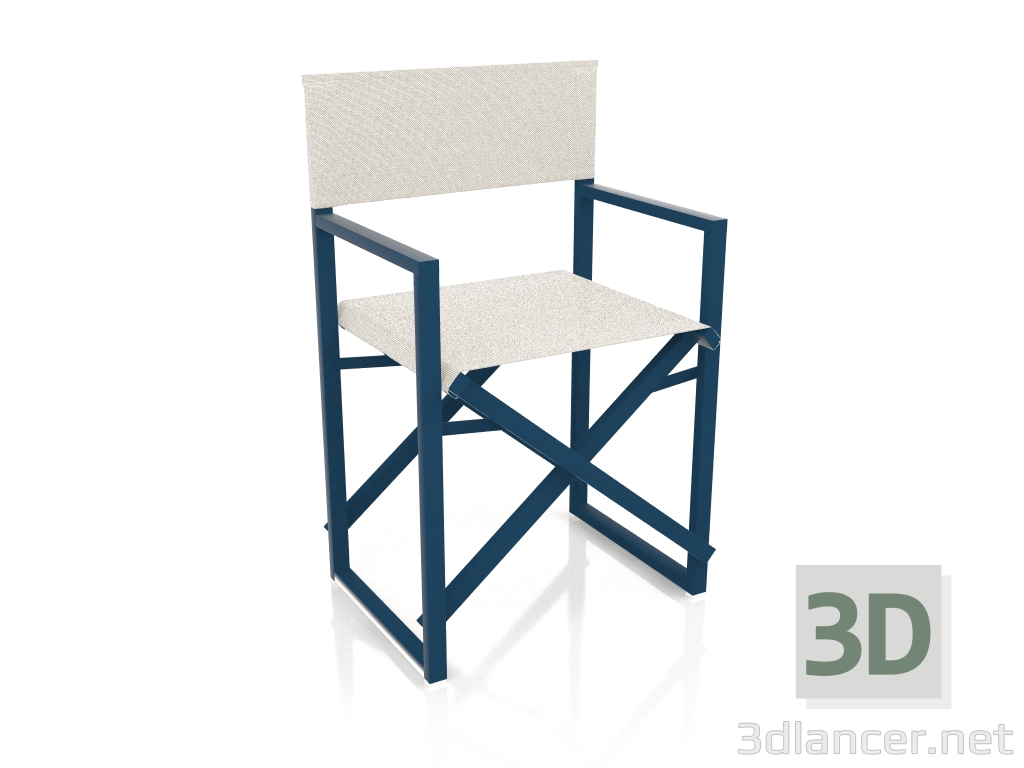 modello 3D Sedia pieghevole (Grigio blu) - anteprima