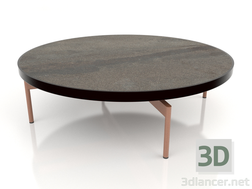 3d модель Стіл журнальний круглий Ø120 (Black, DEKTON Radium) – превью