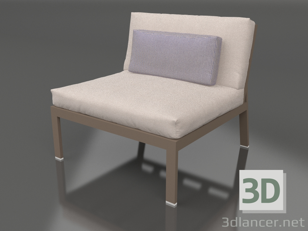 3d model Sofa module, section 3 (Bronze) - preview