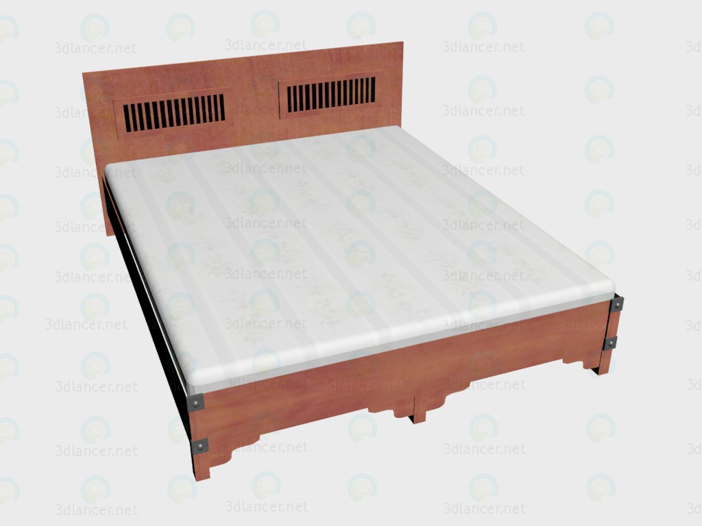 3d model Cama doble 160x200 - vista previa