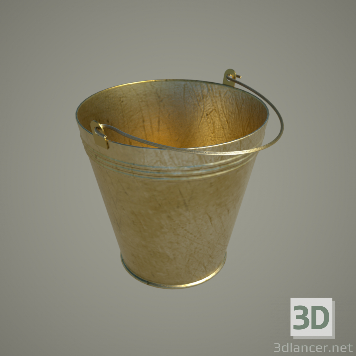 3d model Cubo 8L, usual (esmalte, aluminio ... oro) - vista previa