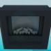 3d model Dark fireplace - preview