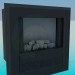 3d model Dark fireplace - preview