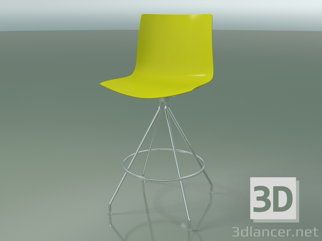 modello 3D Sgabello da bar 0488 (polipropilene PO00118) - anteprima