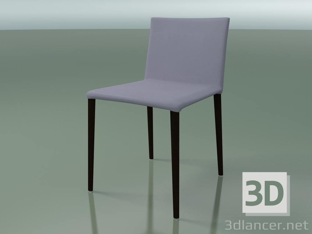 modello 3D Sedia 1707 (H 77-78 cm, con rivestimento in pelle, L21 wenge) - anteprima