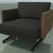 3d model Asiento individual 5211 (patas en H, nogal) - vista previa