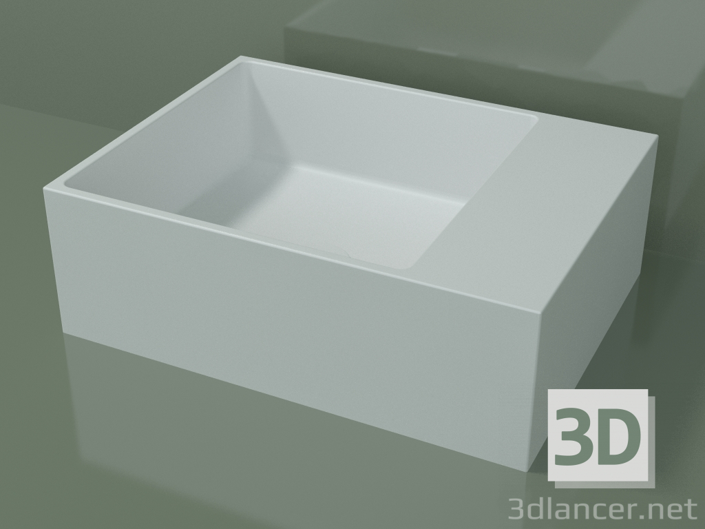 3D modeli Tezgah üstü lavabo (01UN21102, Glacier White C01, L 48, P 36, H 16 cm) - önizleme