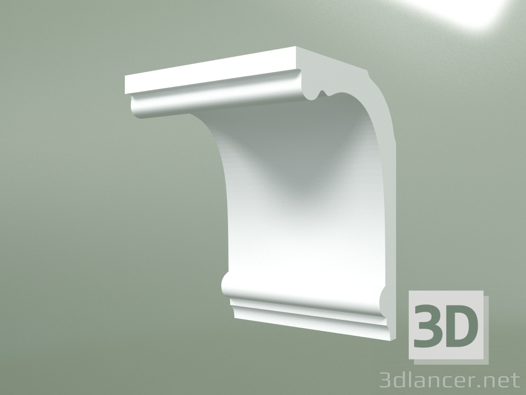 modello 3D Cornicione in gesso (zoccolo a soffitto) KT006 - anteprima