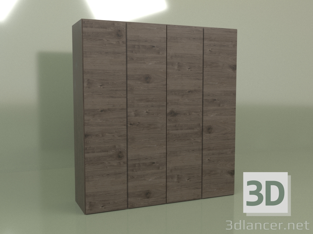 3D Modell Kleiderschrank 4 Türen Mn 140 (Mokka) - Vorschau