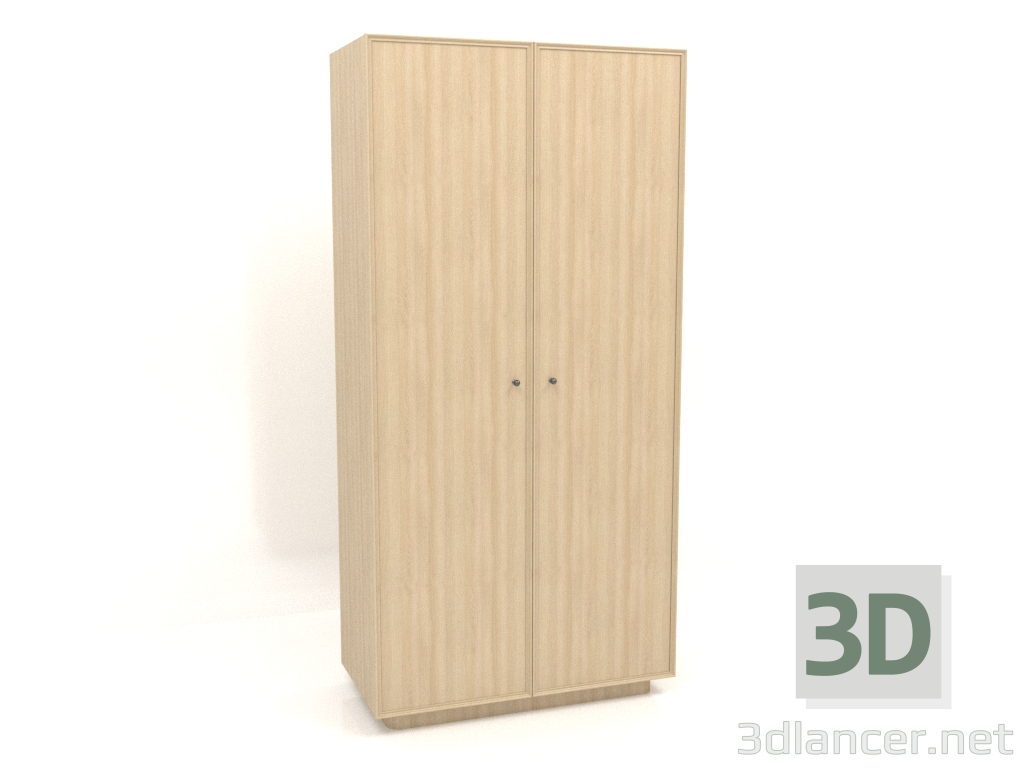 3D Modell Kleiderschrank B 04 (1005x501x2066, Holz weiß) - Vorschau