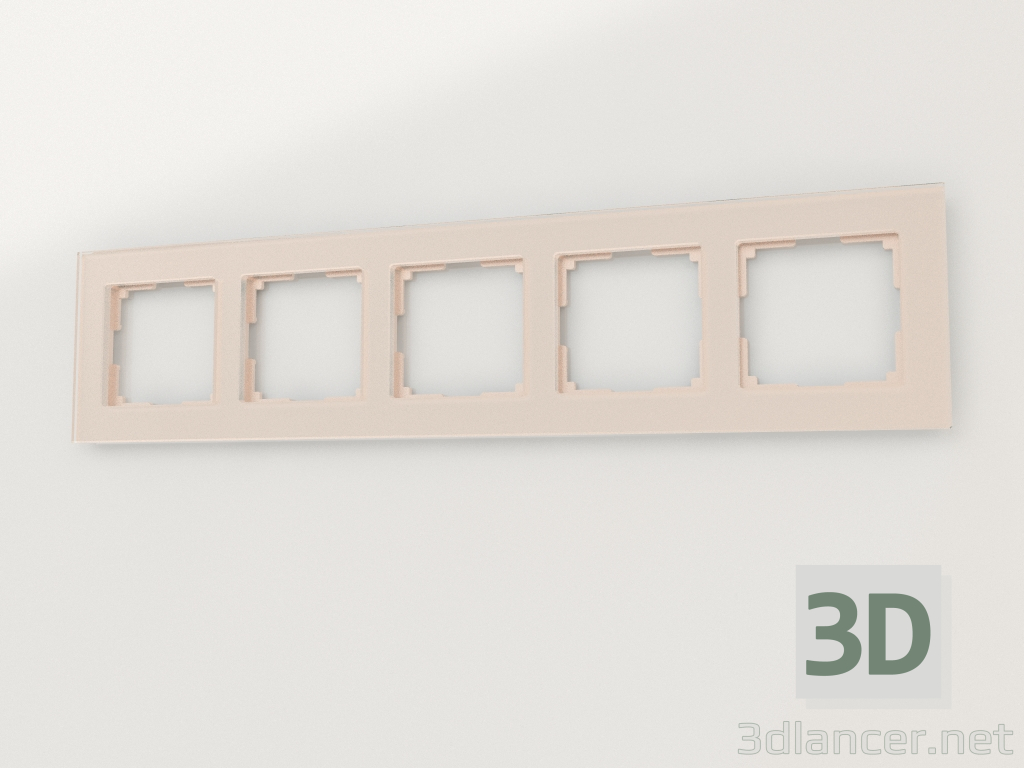 3D modeli 5 yazı için çerçeve Favorit (şampanya) - önizleme