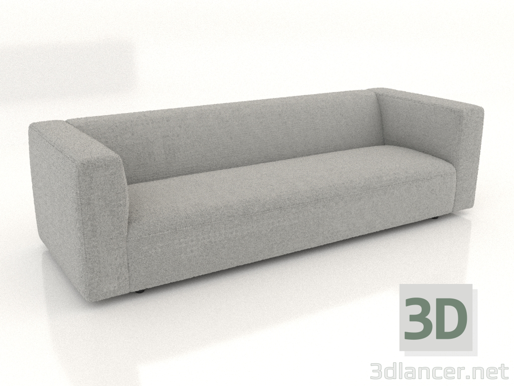 3d model 3-seater sofa (L) - preview