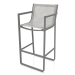 3d model Stool with a high back and armrests (Anthracite) - preview