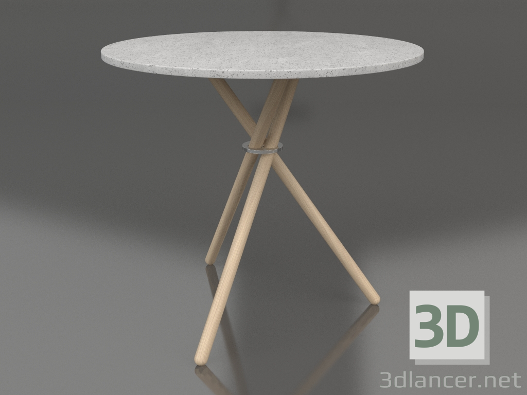 3d модель Стол кофейный Aldric (Light Concrete, Light Oak) – превью