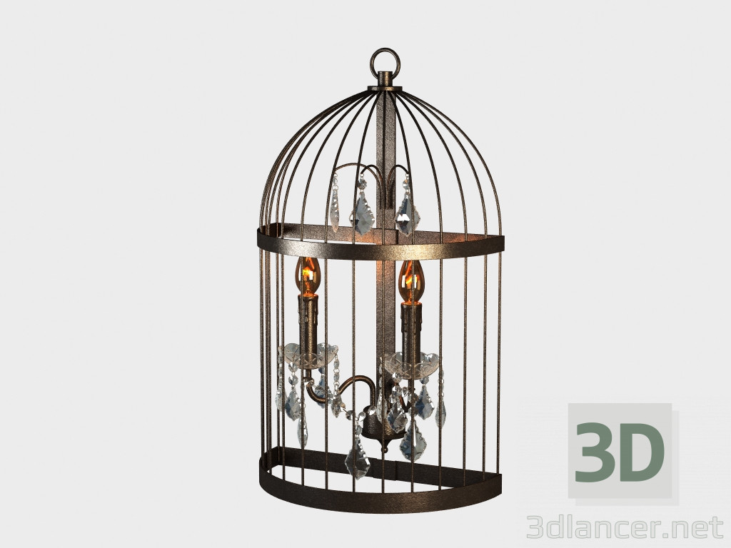 modèle 3D Soutien-gorge BIRDCAGE CRYSTAL chandelier (SN008-2-ABG) - preview