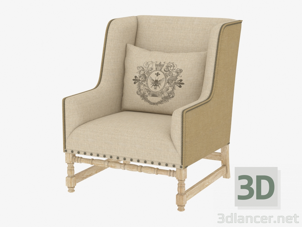 3d модель Кресло ANTWERPEN LINEN ARMCHAIR (7841.0008 HLinen) – превью