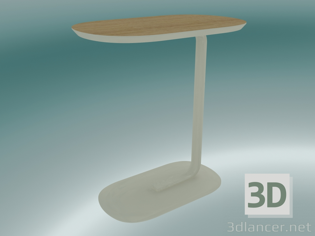 modello 3D Side table Relate (Rovere, Bianco sporco) - anteprima