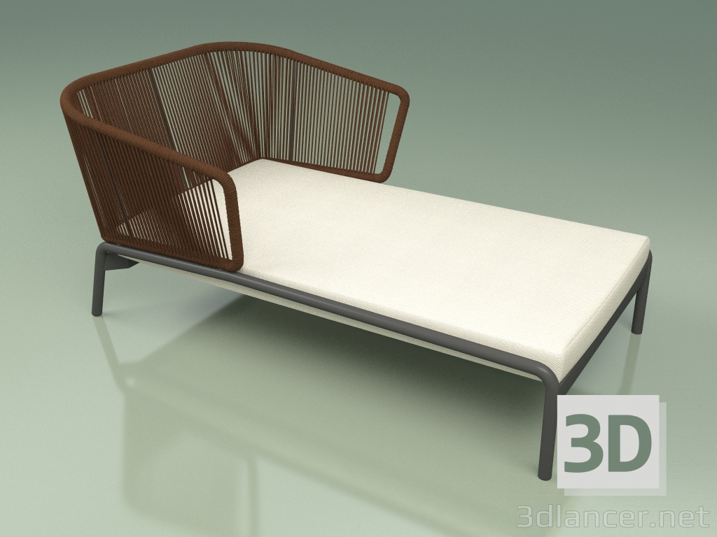 3D Modell Chaiselongue 004 (Kordel 7mm Braun) - Vorschau