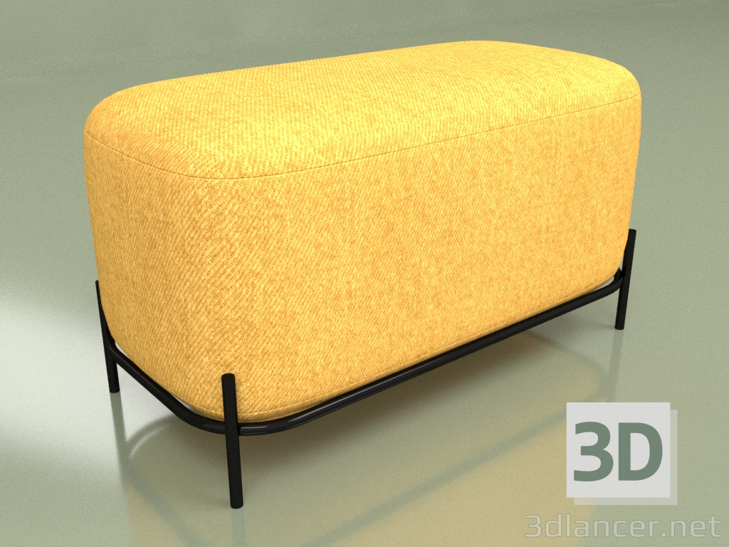 3d model Pouffe Pawai width 80 (mustard) - preview