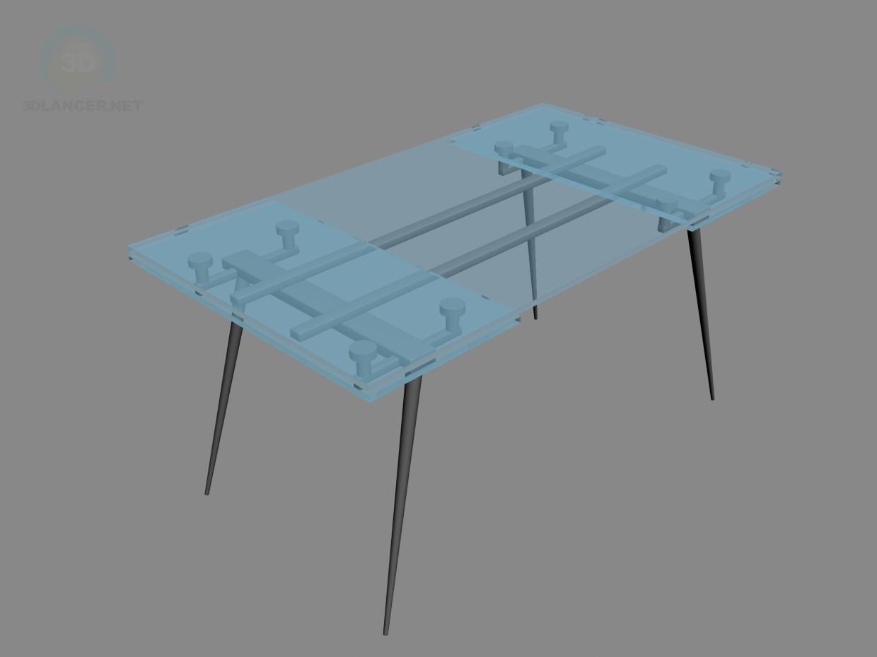 modèle 3D table en verre - preview