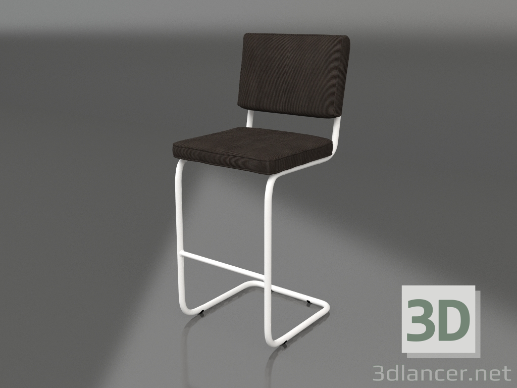 3d model Taburete de bar Ridge Rib (Gris) - vista previa