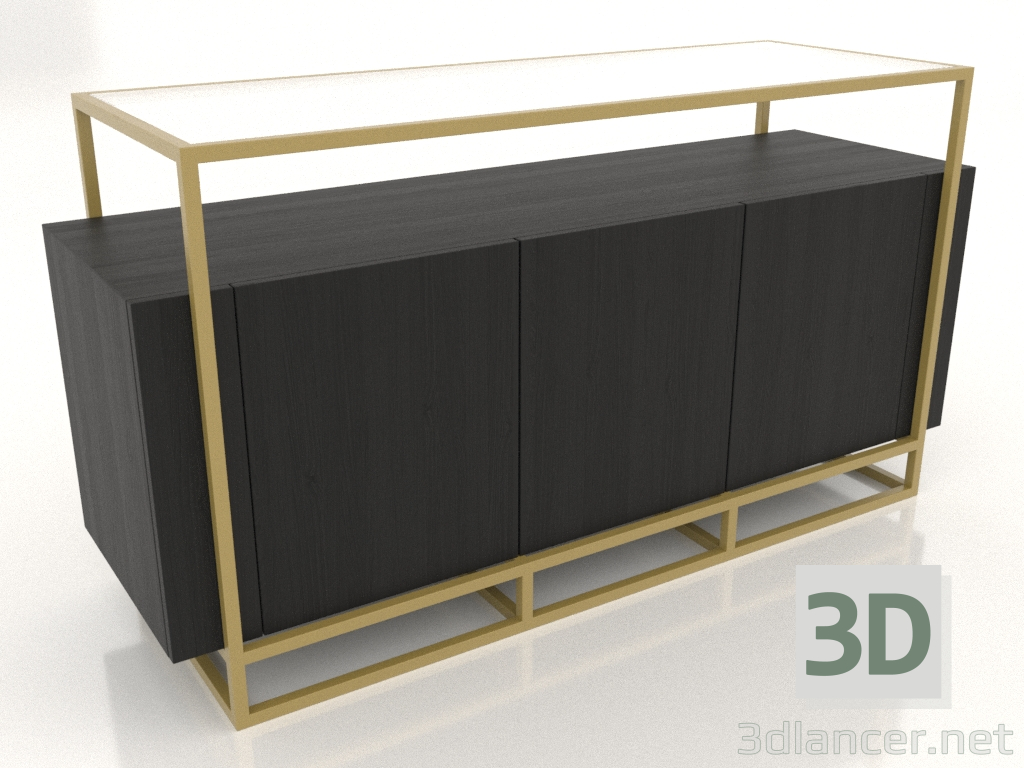 3d model Chest of drawers (black RAL 9005) - preview