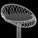 3d Steel bar stool model buy - render