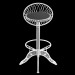 3d Steel bar stool model buy - render