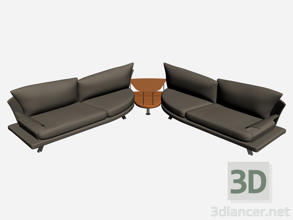 3d model Corner sofa (a combination of 2-x) Super roy 2 - preview