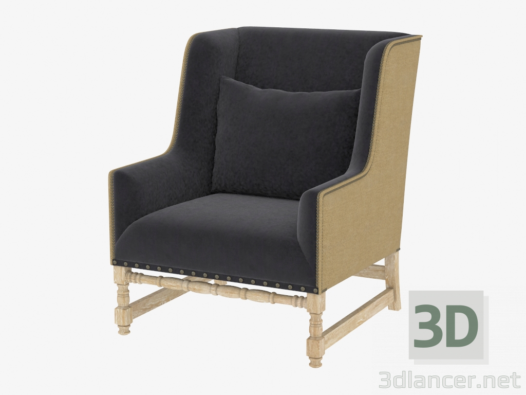 3d модель Кресло ANTWERPEN LINEN ARMCHAIR (7841.0008 SVH) – превью