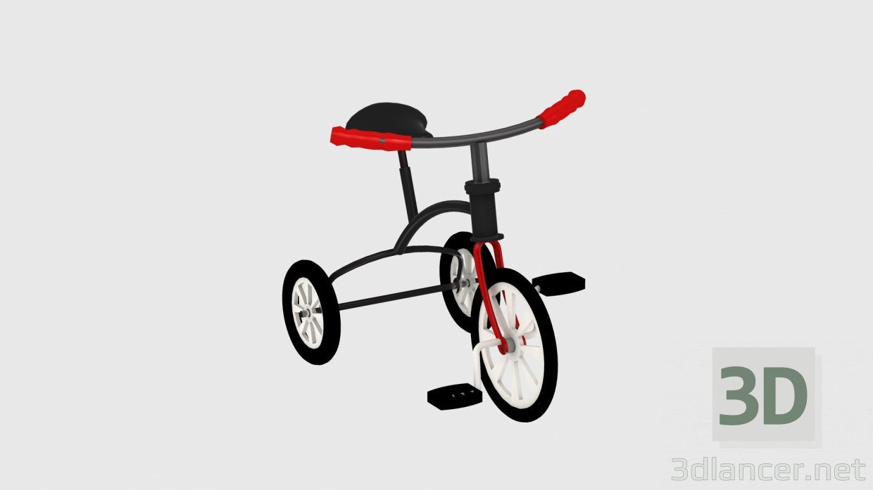 3 डी मॉडल Tricycle - पूर्वावलोकन