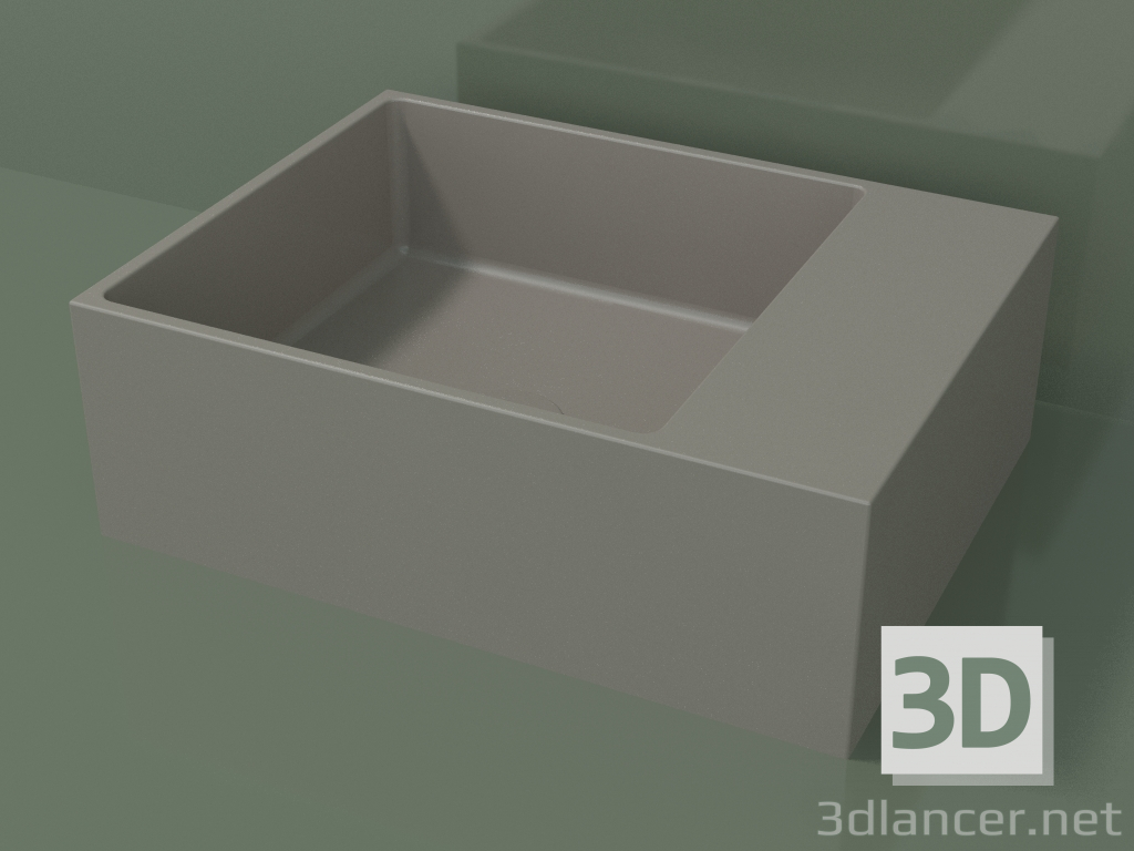 3d model Lavabo sobre encimera (01UN21102, Clay C37, L 48, P 36, H 16 cm) - vista previa