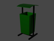 Iron trash can